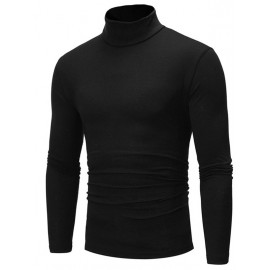 Men Mock Neck Long Sleeve Tee