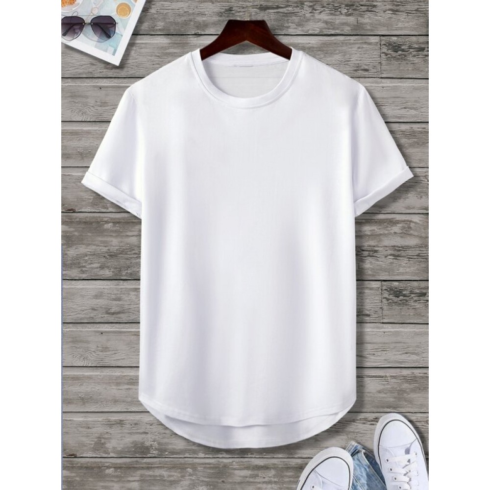 Men Curved Hem Tee