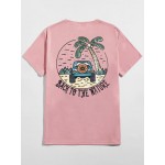 Shakeurbrain Guys Letter Tropical Graphic Tee