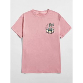 Shakeurbrain Guys Letter Tropical Graphic Tee