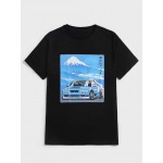 Car & Mountain Graphic Tee