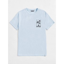 Men Letter Graphic Tee