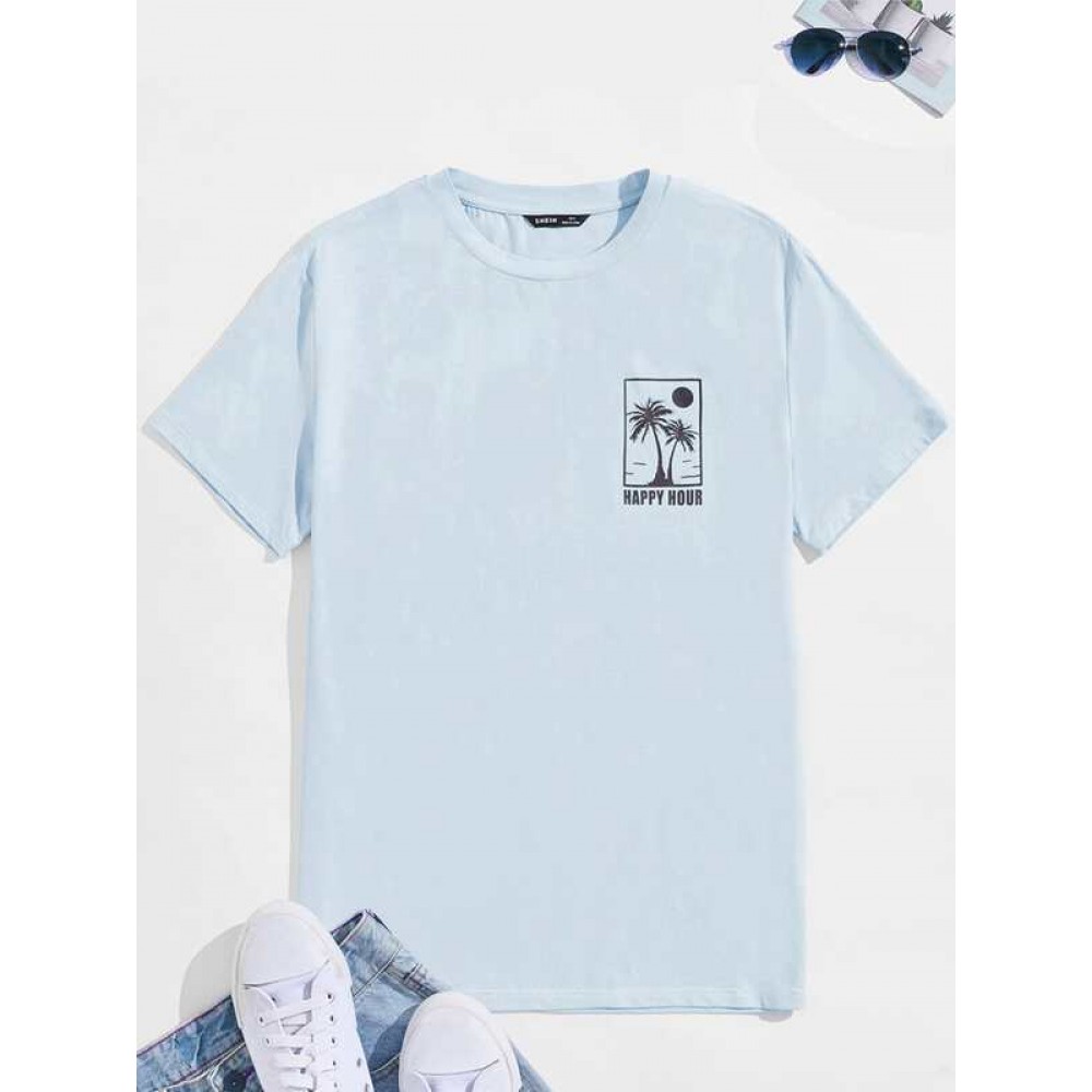 Men Letter Graphic Tee