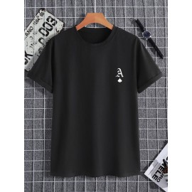 Men Playing Card Print Tee