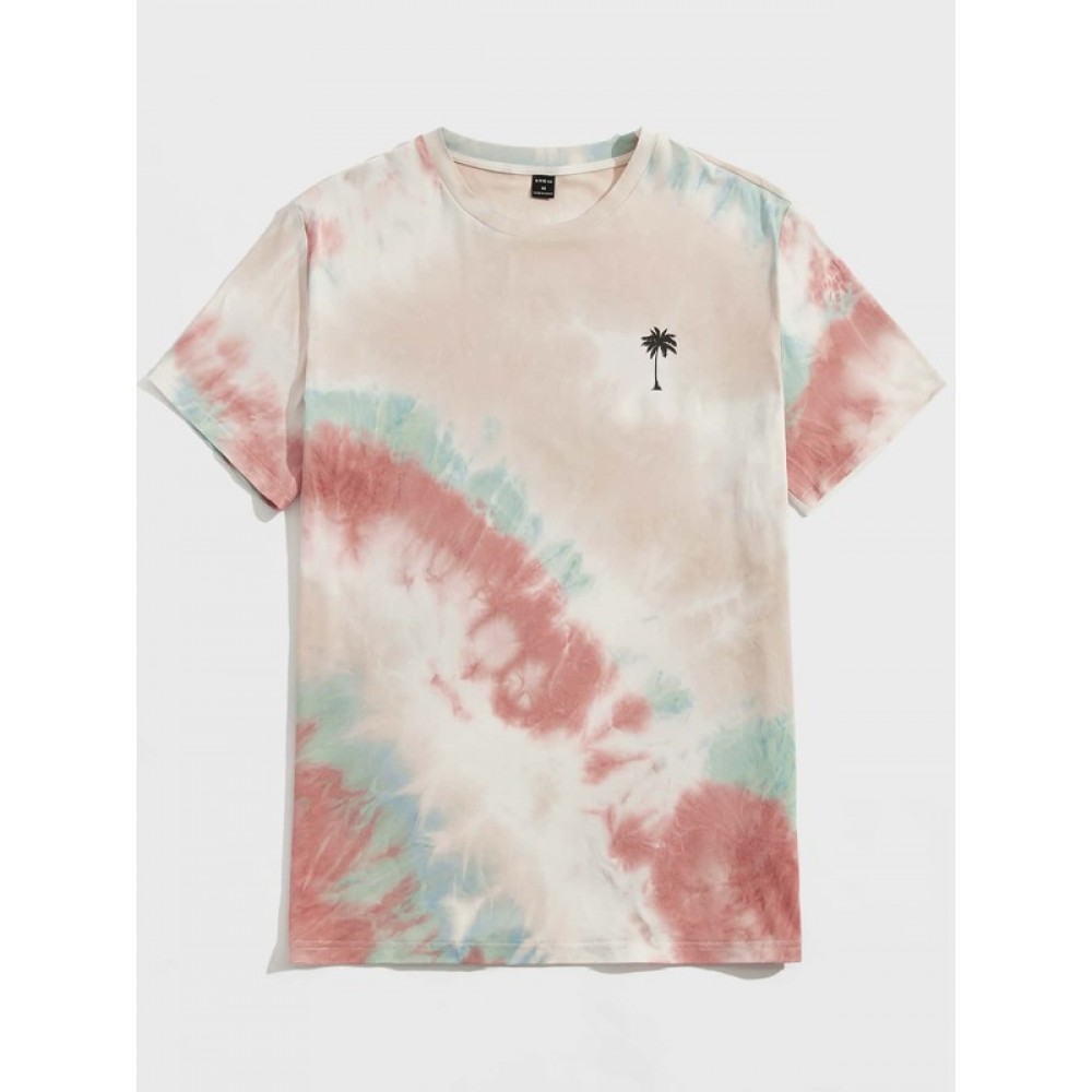 Men Tropical and Tie Dye Top