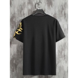 Men Abstract Animal Print Tee