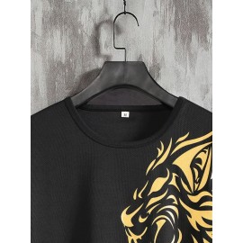 Men Abstract Animal Print Tee