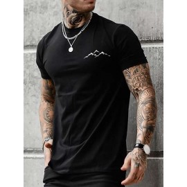 Men Mountain Print Tee