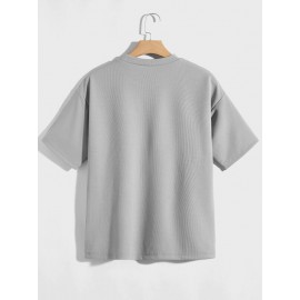 Men Solid Drop Shoulder Tee