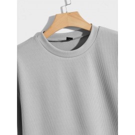 Men Solid Drop Shoulder Tee