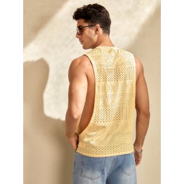 Men Solid  Tank Top