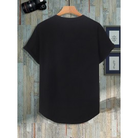 Men Solid High Low Tee