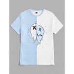 Men Cartoon Graphic Two Tone Tee