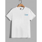 Men Letter Graphic Drop Shoulder Tee