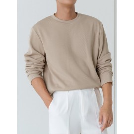 Men Solid Rib-knit Tee