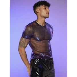 Men Solid Sheer Tee