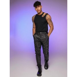 Men Asymmetrical Neck Tank Top