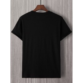 Men Antler Print Color Block Tee