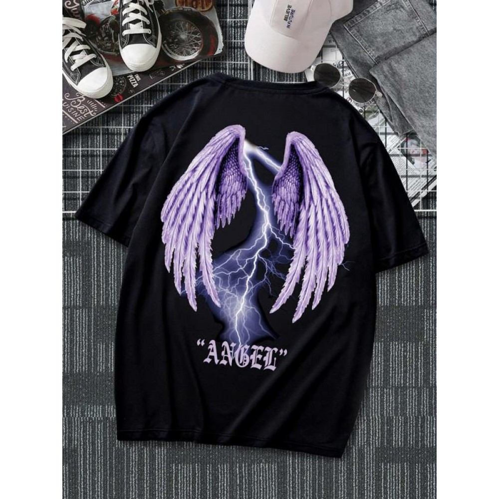 Letter Wings & Lightning Graphic Tee