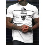 Men Crown & Slogan Graphic Tee