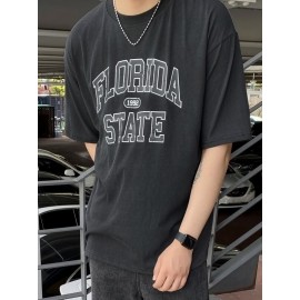 Men Letter Graphic Drop Shoulder Tee